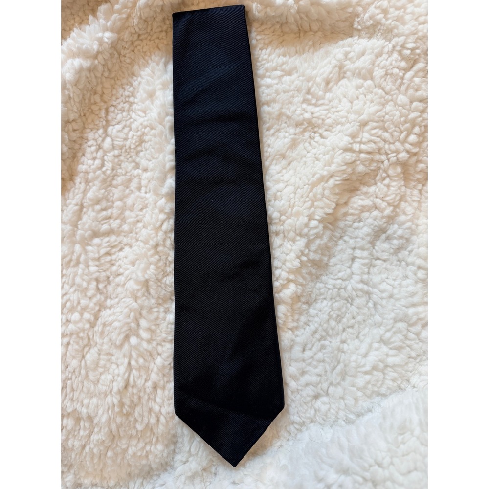 Ferrell Reed for Nordstrom Mens Black 100% Silk Handmade Twill Necktie FRN 48196
